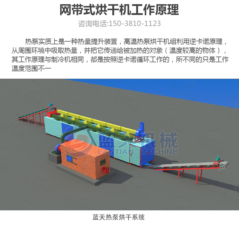 山藥片網(wǎng)帶式烘干機工作原理