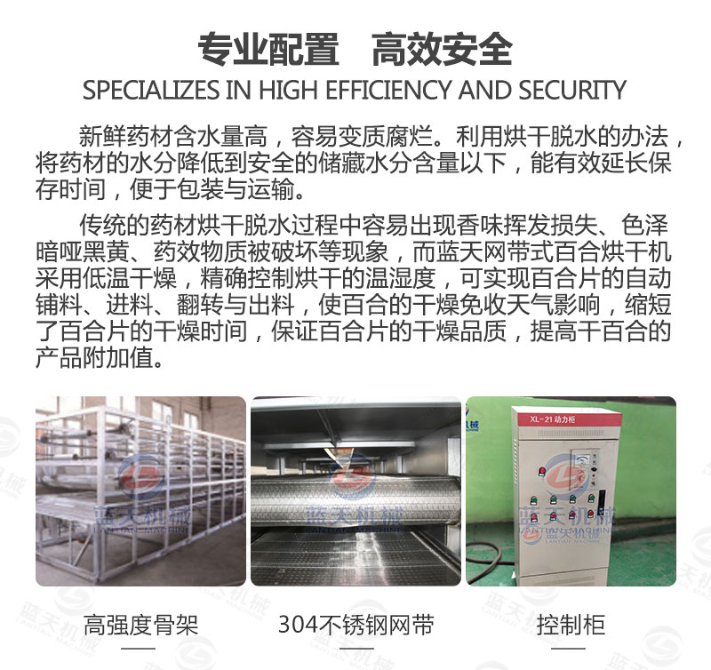 黃蜀葵網(wǎng)帶式烘干機(jī)專(zhuān)業(yè)配置
